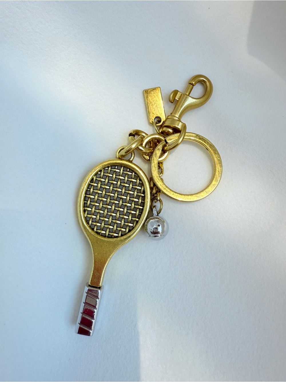 Small Tennis Racket Bag Charm - Picture 2 of 2